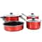 Gibson Everyday® Cardinal 7-Piece Red Nonstick Steel Cookware Set